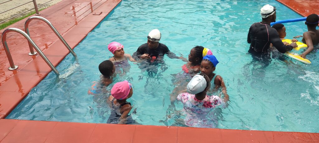 Rupetta Academy Tech Swimmers Club - Kids getting ready for swimming lesson